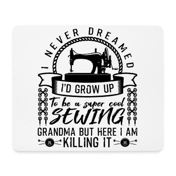 Super Cool Sewing Grandma - Mousepad (Querformat) - Weiß - Vorne