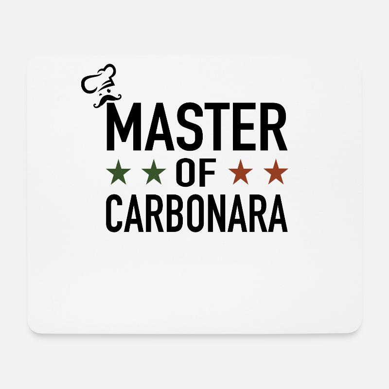 Master of Carbonara Spaghetti Carbonara Italy - Mousepad (Querformat) - Weiß