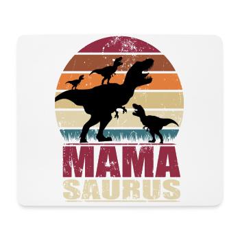 Mamasaurus Rex Dinosaurier Mutter Dino Drillinge - Mousepad (Querformat) - Weiß - Vorne
