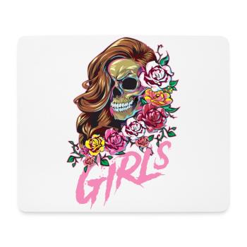 Girls tour squelettique - Tapis de souris (format paysage) - blanc - Devant