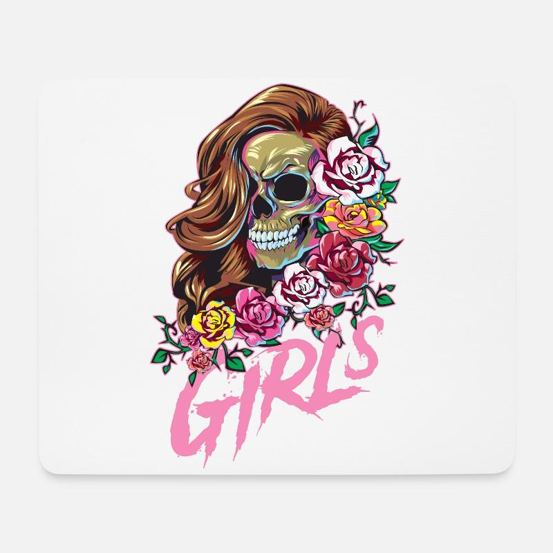 girls tour skelett - Mousepad (Querformat) - Weiß