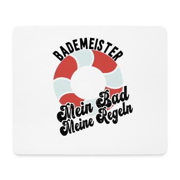 Bademeister Schwimmbad Rettungsschwimmer - Mousepad (Querformat) - Weiß - Vorne