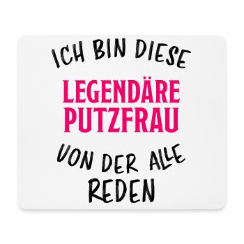 Putzfrau Reinigungskraft Spruch Haushalt Geschenk - Mousepad (Querformat) - Weiß - Vorne