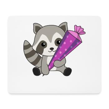Raccoon School Enrollment Kita 2021 Schoolchild - Mouse Pad (horizontal) - white - Front