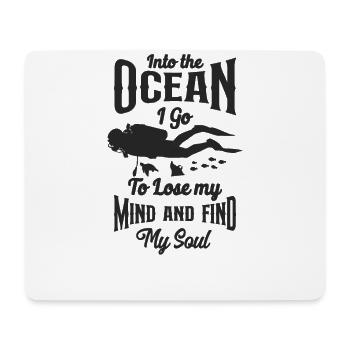 Scuba Diving Diver Into The Ocean - Mouse Pad (horizontal) - white - Front
