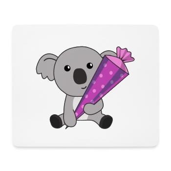 Finally school child Koala school cone enrollment - Mouse Pad (horizontal) - white - Front