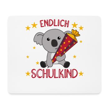 Endlich Schulkind Koala Schultüte Einschulung - Mousepad (Querformat) - Weiß - Vorne