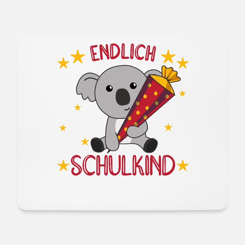 Endlich Schulkind Koala Schultüte Einschulung - Mousepad (Querformat) - Weiß