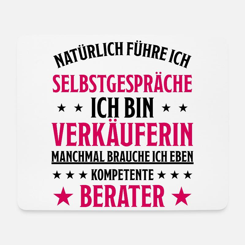 Verkäuferin Einzelhandel Lustiger Spruch Geschenk - Mousepad (Querformat) - Weiß