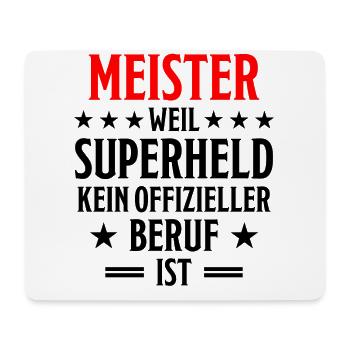 Meister Meisterprüfung Lustiger Spruch Geschenk - Mousepad (Querformat) - Weiß - Vorne
