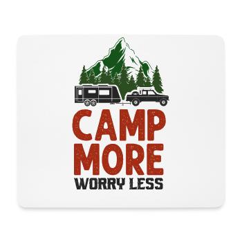 Camping Camp More Worry Less - Mousepad (Querformat) - Weiß - Vorne