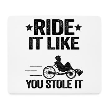Liegefahrrad Lustig Liegerad Liegeradfahrer - Mousepad (Querformat) - Weiß - Vorne