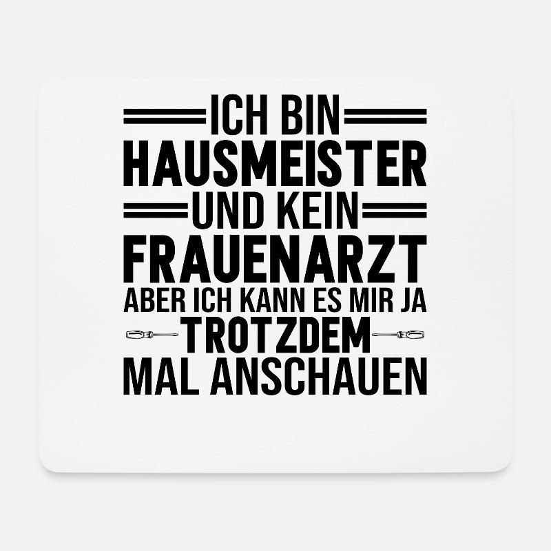 Hausmeister Hauswart Facility Manager - Mousepad (Querformat) - Weiß