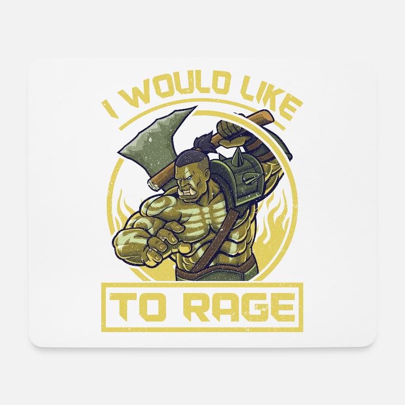 I would like to rage rpg funny , Rpg, Gaming - Mousepad (Querformat) - Weiß