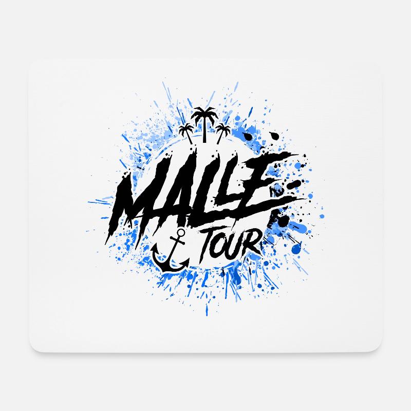 malle tour klecks - Mousepad (Querformat) - Weiß