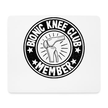 Knie OP Mitglied Operation Geschenk Genesung Logo - Mousepad (Querformat) - Weiß - Vorne