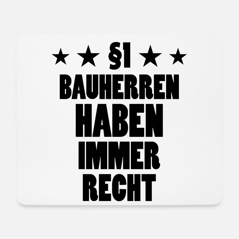 Bauherr Geschenk Lustiger Spruch Hausbau Zuhause - Mousepad (Querformat) - Weiß