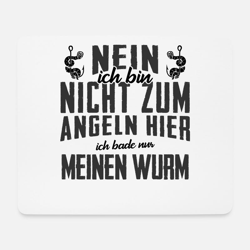 Angler Angel Geschenk Für Angler - Mousepad (Querformat) - Weiß