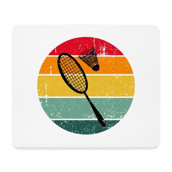 Vintage rétro badminton federball idée cadeau - Tapis de souris (format paysage) - blanc - Devant
