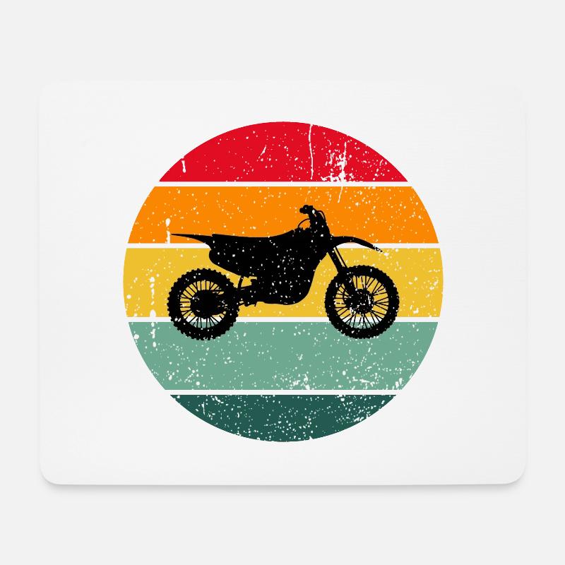 Vintage Retro Motorrad Biker Motorräder Racing - Mousepad (Querformat) - Weiß