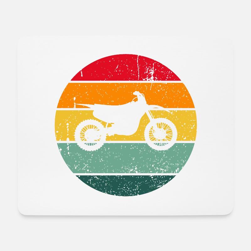 Vintage Retro Motorrad Biker Motorräder Racing - Mousepad (Querformat) - Weiß
