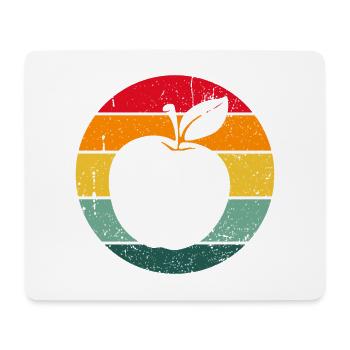 Vintage Retro Apfel Obst Apfelbaum Geschenkidee - Mousepad (Querformat) - Weiß - Vorne
