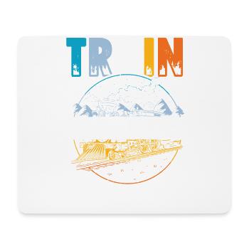 Eisenbahn Bahnhof Zug Train Spotter - Mousepad (Querformat) - Weiß - Vorne