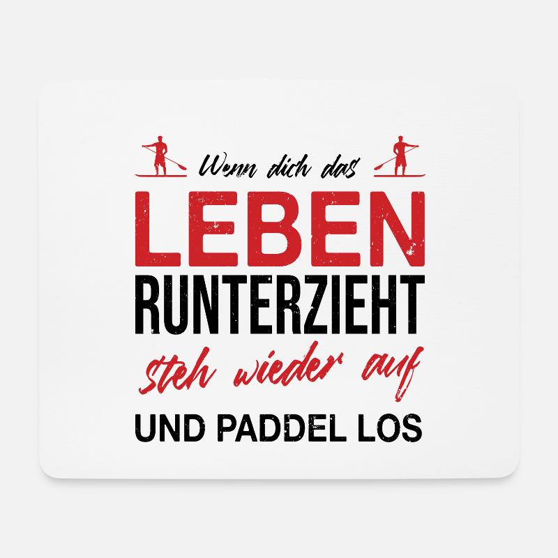 SUP Stand Up Paddling SUP - Mousepad (Querformat) - Weiß