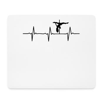 Pole Dance Heartbeat - Pole Dancing Girl - Mousepad (Querformat) - Weiß - Vorne