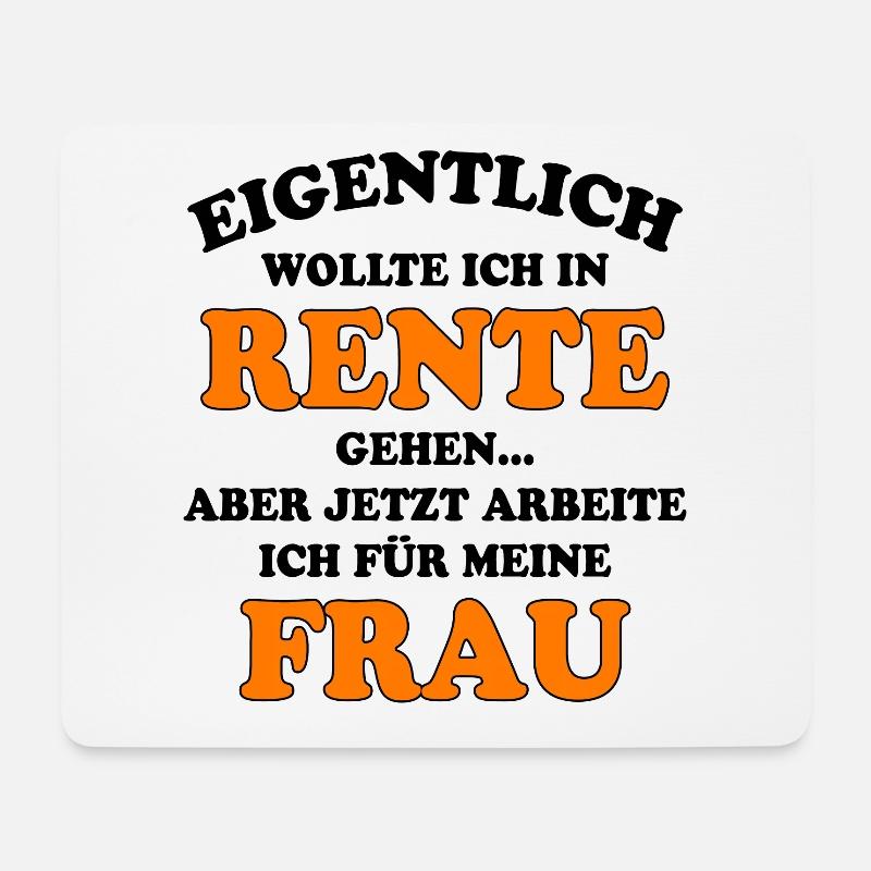 Rente Frau Spruch Rentner Rente Ruhestand Geschenk - Mousepad (Querformat) - Weiß