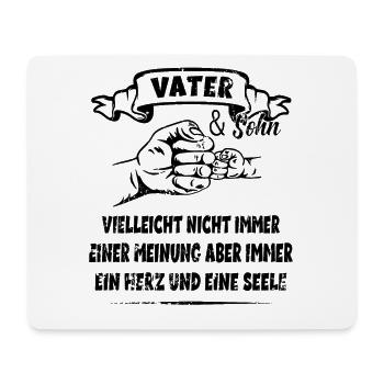 Vater und Sohn - Mousepad (Querformat) - Weiß - Vorne