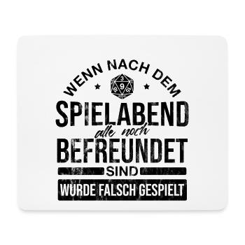 Brettspiele Brettspiel Spieleabend - Mousepad (Querformat) - Weiß - Vorne