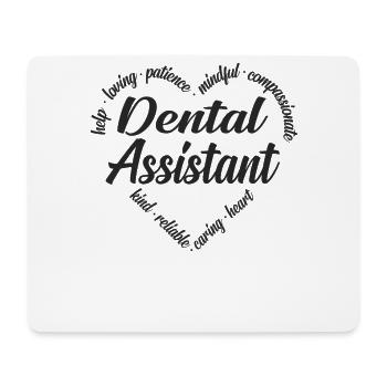 Dental Assistant Heart Word Cloud - Tapis de souris (format paysage) - blanc - Devant