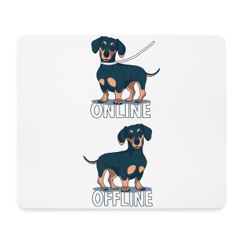 Dachshund with leash and funny dog saying - Mouse Pad (horizontal) - white - Front