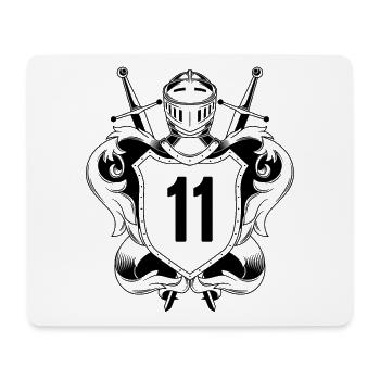 11 Zahl Wappen - Mousepad (Querformat) - Weiß - Vorne