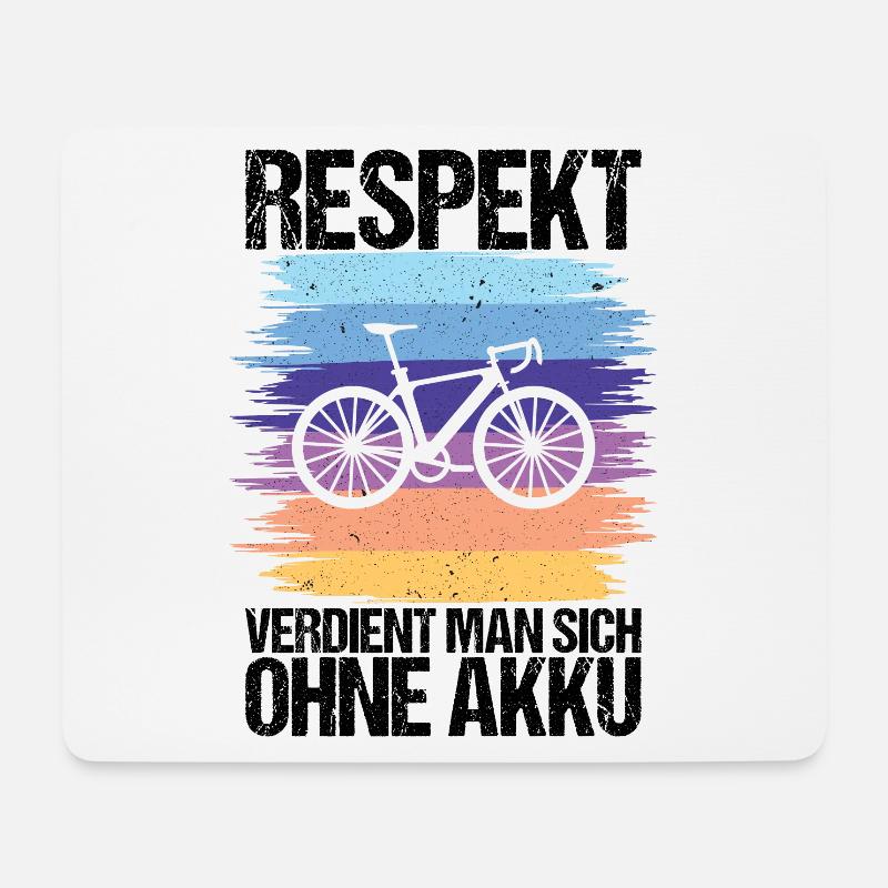 Fahrrad Mountainbike Radfahrer Radsport - Mousepad (Querformat) - Weiß