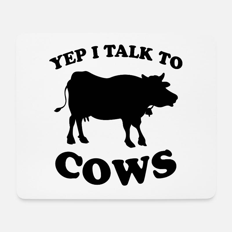 Kühe Lustiger Spruch Kuh Kalb Landwirt Geschenk - Mousepad (Querformat) - Weiß