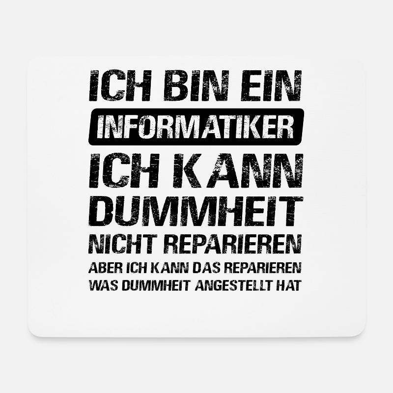Informatiker Software Programmierer - Mousepad (Querformat) - Weiß