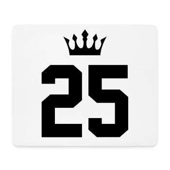 25 Zahl Krone - Mousepad (Querformat) - Weiß - Vorne