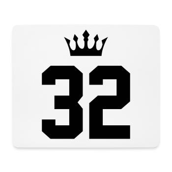 32 Number crown - Mouse Pad (horizontal) - white - Front