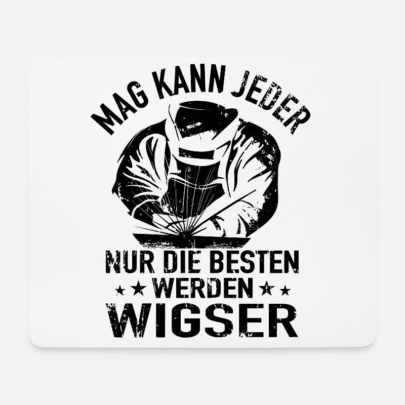 WIG Schweißer Schlosser Metallbau Schweißfachmann - Mousepad (Querformat) - Weiß
