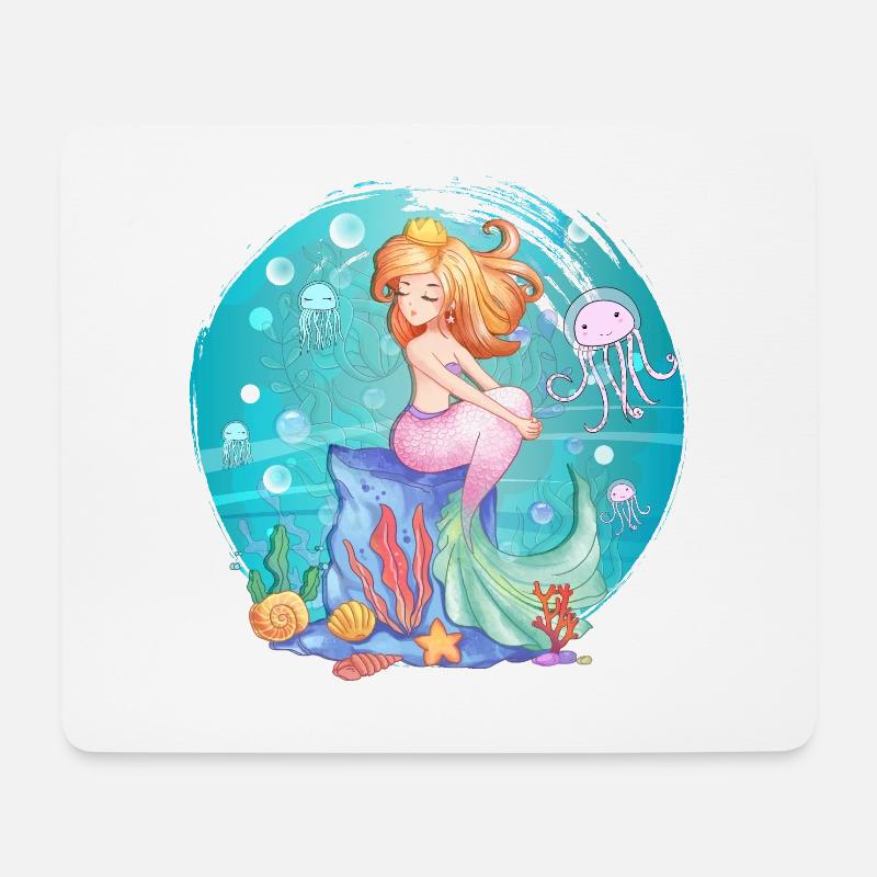 Meerjungfrauen Nixe Geschenk - Mousepad (Querformat) - Weiß
