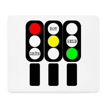 rot gelb gruen schwarz - Mousepad (Querformat) - Weiß - Vorne