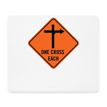 Kreuzigungszeichen je ein Kreuz - Mousepad (Querformat) - Weiß - Vorne