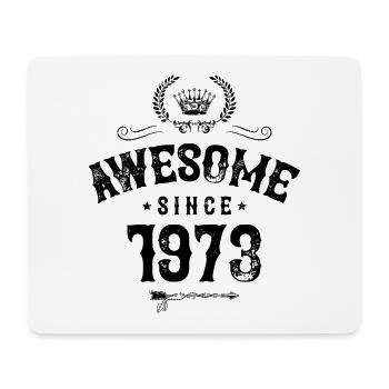 1973 awesome since - Mousepad (Querformat) - Weiß - Vorne