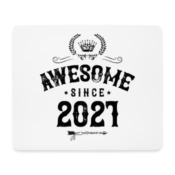 2021 awesome since - Mousepad (Querformat) - Weiß - Vorne