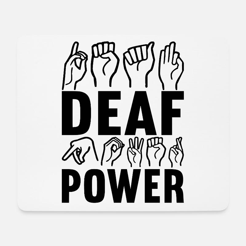 Deaf Deaf Deaf Gift - Mouse Pad (horizontal) - white