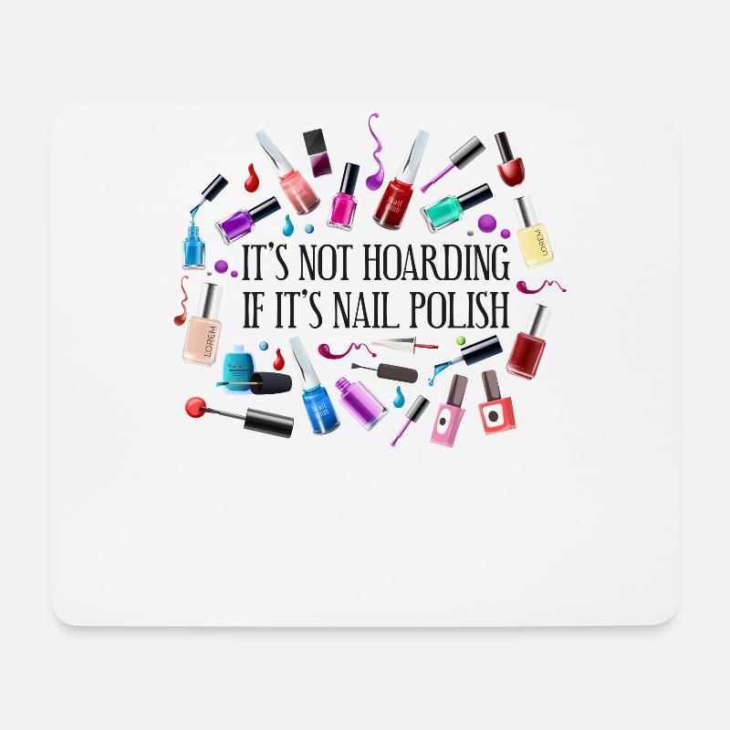 Nail Tech Quote Work Uniform Nail - Mousepad (Querformat) - Weiß