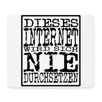 internet nie schwarz - Mousepad (Querformat) - Weiß - Vorne