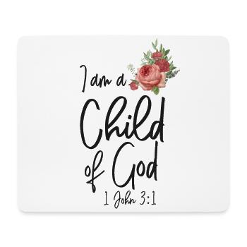 Christian Bible Verse Quote Rose - Mouse Pad (horizontal) - white - Front